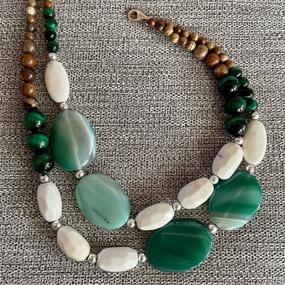 NWT Barse Agate Jasper & tigers eye necklace; Sterling silver; Genuine stone - Picture 4 of 7